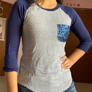 Grey and Blue Long Sleeve